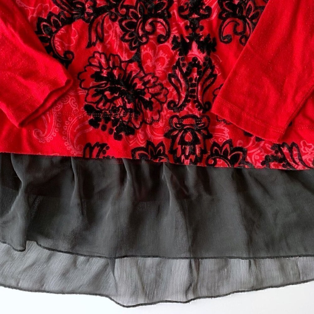 Style & Co Red and black Women Tunic, size Small - Picture 5 of 7